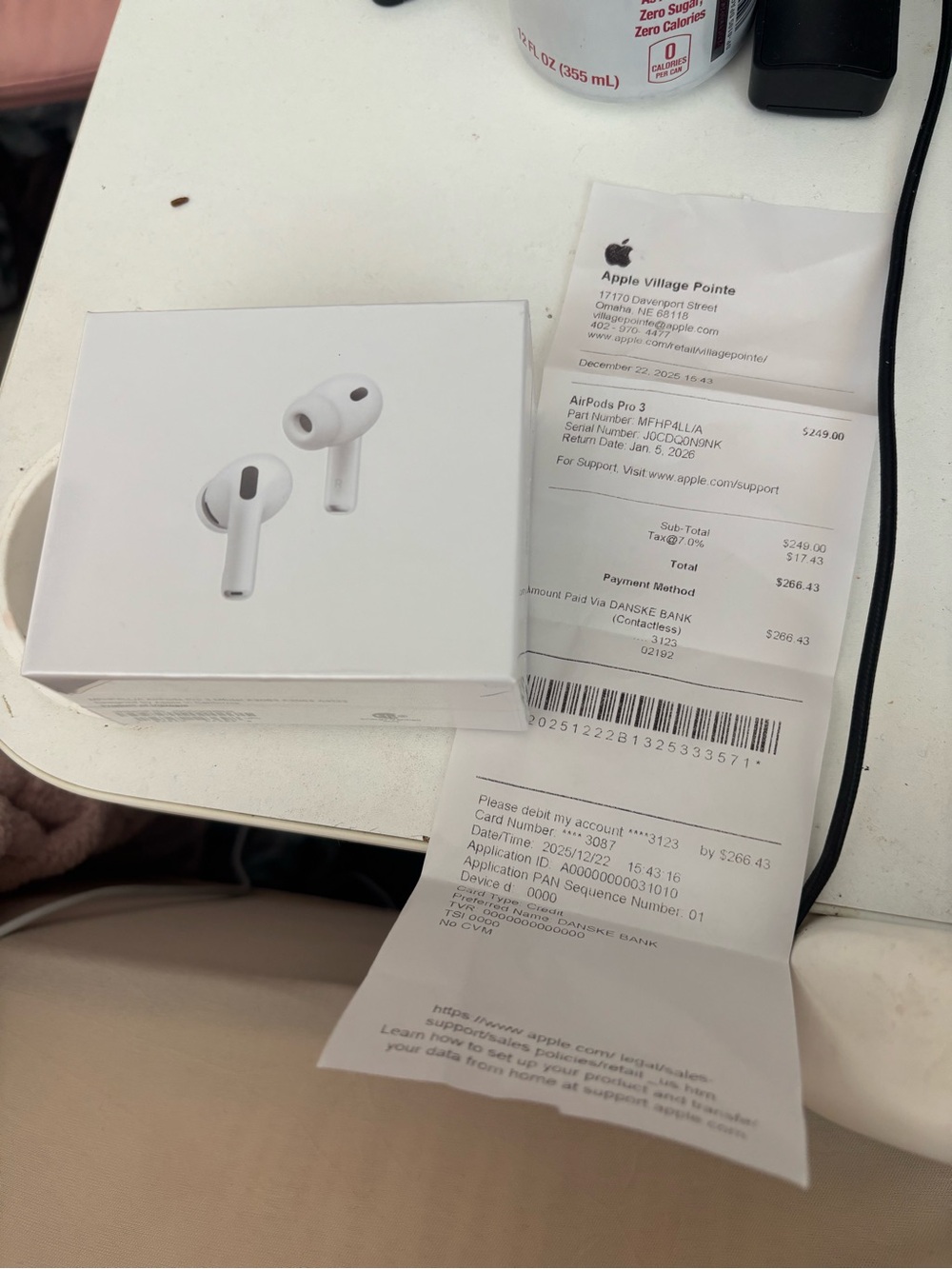 Apple AirPods Pro 3rd Gen Wireless Earbuds - White